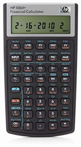 HP 10bII+ - Calculadora (bolsillo, Financiero, Negro, 63,5 x 16 mm, CR2032, Litio)