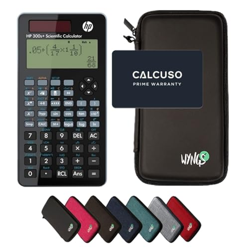 Calcuso - Calculadora HP 300S Plus + funda protectora WYNGS negra + garantía extendida de Calcuso