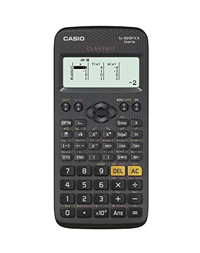 Casio Calculadora Científica Casio FX-82SPXII, 13,8 x 77,0 x 165,5 mm, Negro Oscuro (Versión en Español)