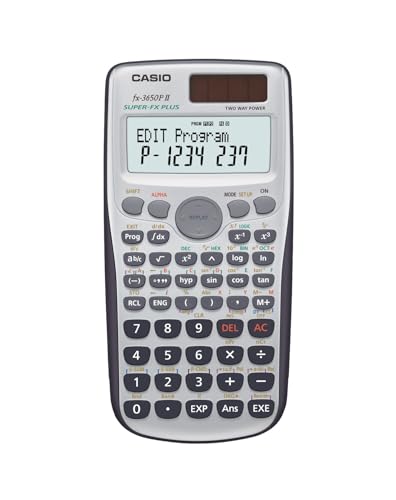 Casio FX-3650P II - Calculadora Programable, 12 x 80 x 162 mm, color gris