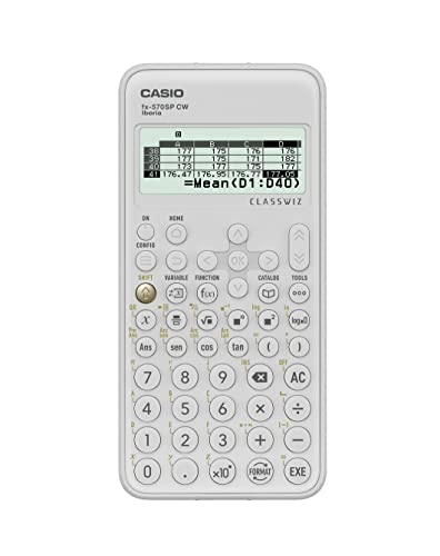 Casio FX-570SP CW - Calculadora Científica, Recomendada para el Curriculum Español y Portugués, 5 Idiomas, más de 560 Funciones, Color Blanco