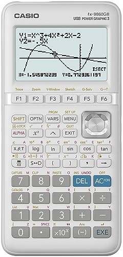 Casio FX-9860GIII - Calculadora gráfica monocromática sin CAS, blanca