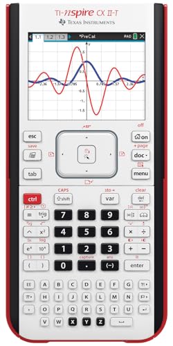 Texas Instruments TI-Nspire CX II-T | Calculadora Gráfica Digital a Color Blanco, E/D/I/NL/P/F, Software