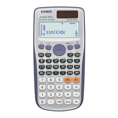 Casio FX-991ES PLUS - Calculadora científica (417 funciones, 15 + 10 + 2 dígitos, pantalla Natural), color gris