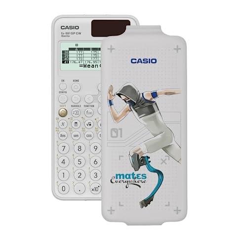Casio FX-991SP CW - Calculadora Científica ilustrada con corredor, Recomendada para el Currículum Español y Portugués, 5 Idiomas, más de 560 Funciones, Solar, Color Blanco