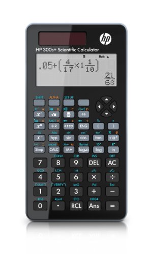 HP 300s+ Scientific Calculator - Calculadora (Black, Pantalla LCD de 4 líneas con Formato de Libro de Texto, 5 Minutos, Batería