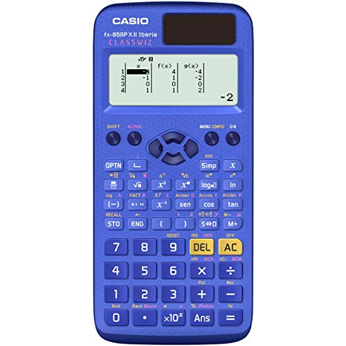 Casio FX-85SPXII Iberia- Calculadora científica, Recomendada para el curriculum español y portugués, 252 funciones, solar, color azul, 13.8 x 77 x 165.5 mm