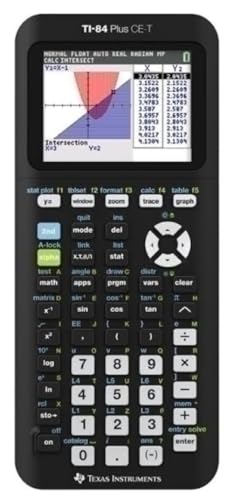 Texas Instruments 84PLCE/TBL/2E5/A TI-84 Plus CE-T - Calculadora gráfica, cable USB (incluido)